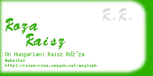 roza raisz business card